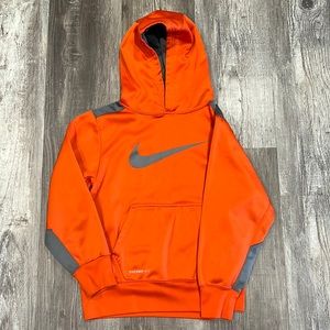 Nike Hoodie - Therma-Fit - Orange - Youth - Small